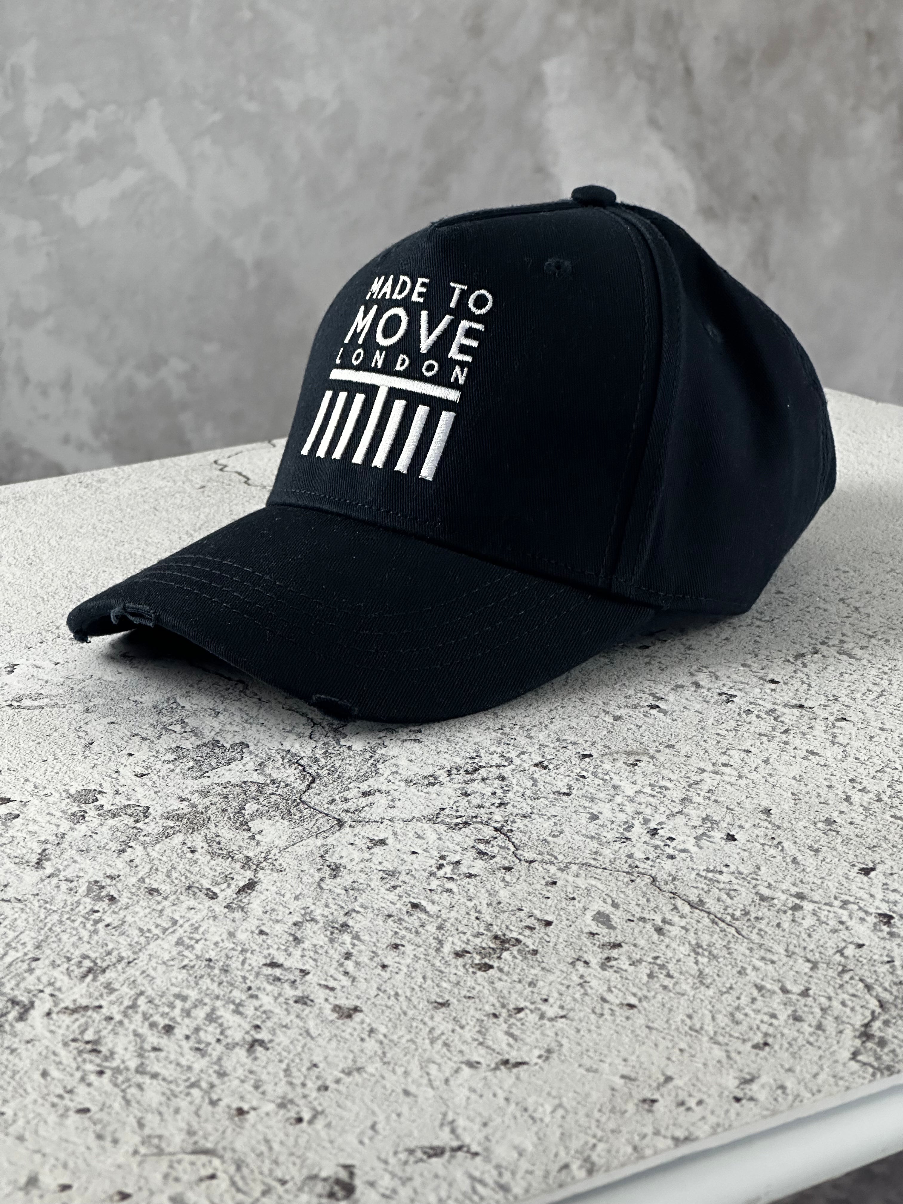 Navy MTM Distressed Cap