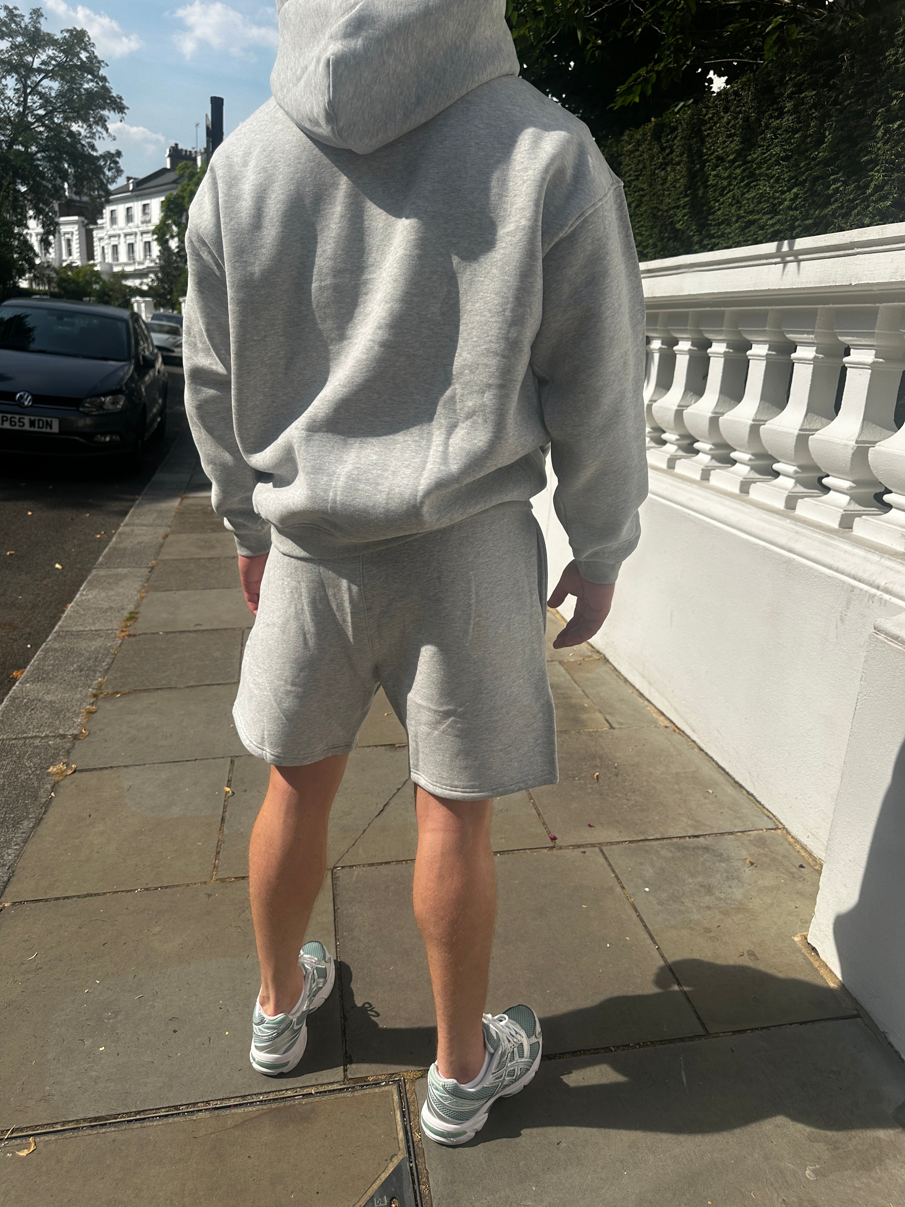 Ash Grey Shorts Set